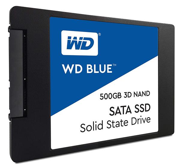 WD Blue™ 3D NAND SATA SSD, 500GB Read: 560MB/s; Write: 530MB/s (WDS500G2B0A)