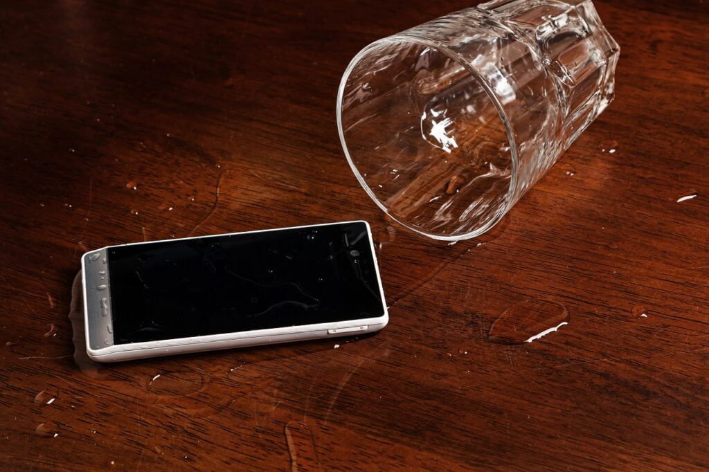 water damaged phone