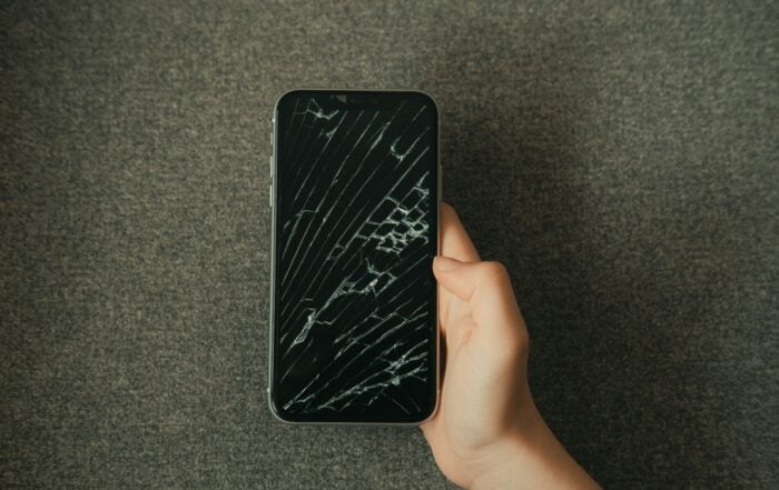 broken phone screen